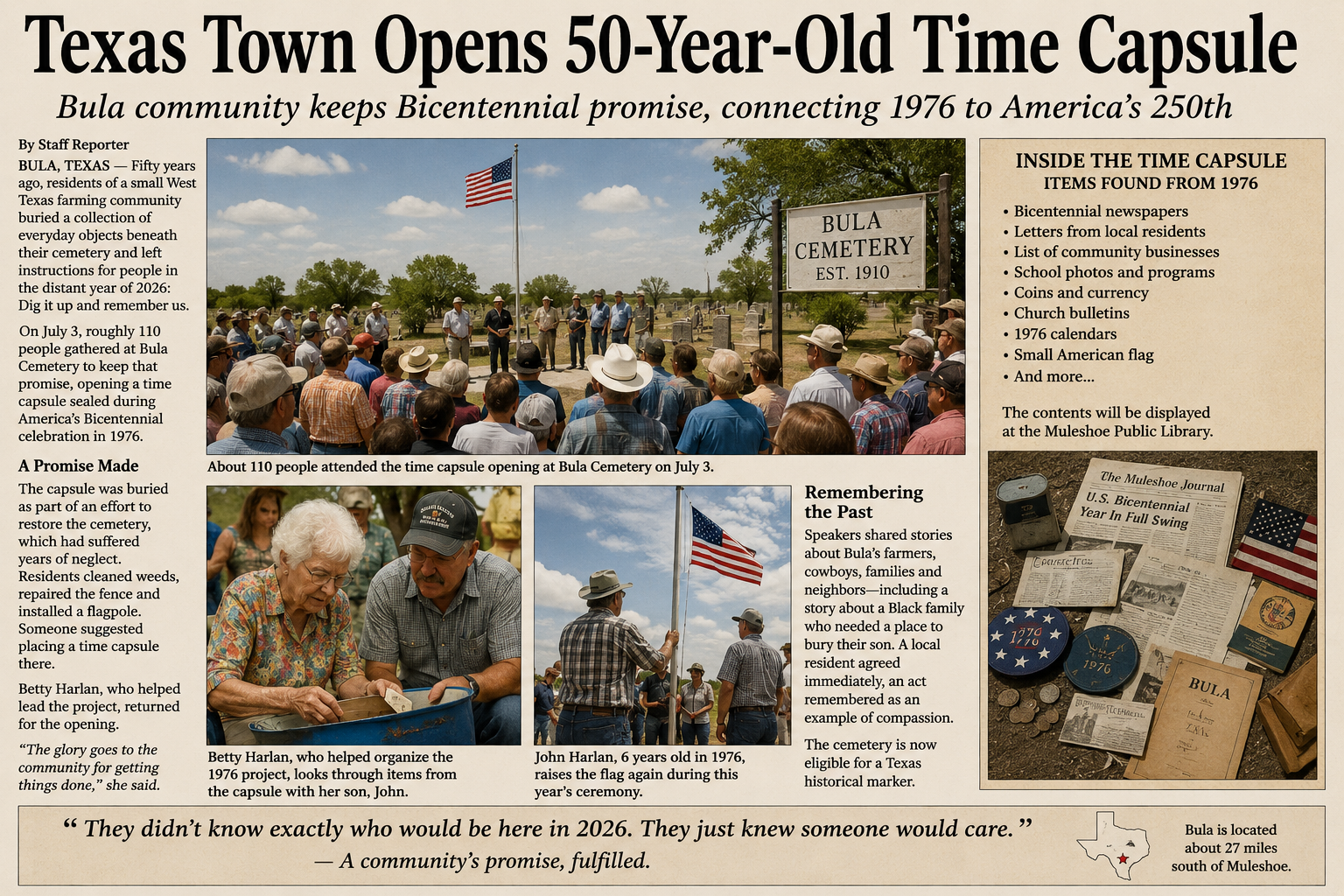 Texas Community Opens 50-Year-Old Time Capsule—and Keeps a Bicentennial ...