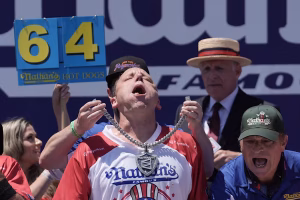 Nation Once Again Pretends Competitive Hot Dog Eating Is a Sport