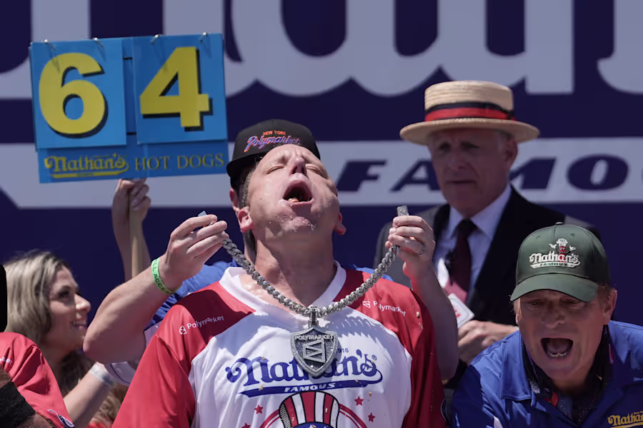 Nation Once Again Pretends Competitive Hot Dog Eating Is a Sport